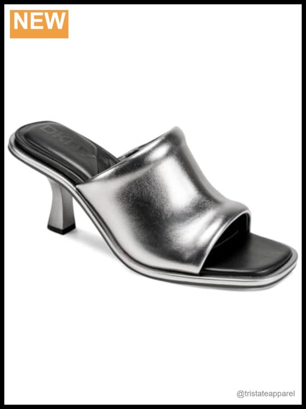 DKNY Reading Evening Heeled Sandal Mule Kitten Heel Open Toe Slip On